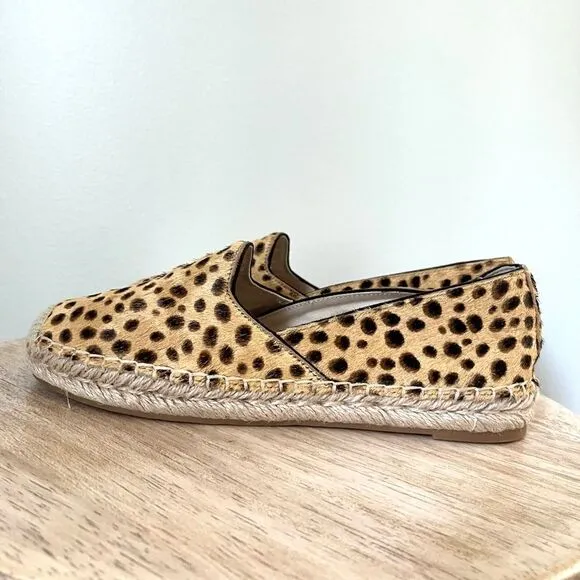 Sam Edelman Kesia Espadrilles in Leopard with Jute Soles Size 6 NWOB