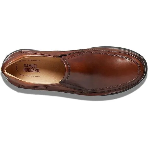 Samuel Hubbard Featherlight Olema Men's 8.5 Brown Leather Casual Loafers ZPO1134