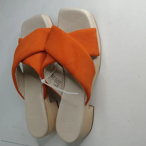 Sanctuary Block Heel Cross Strap Slides