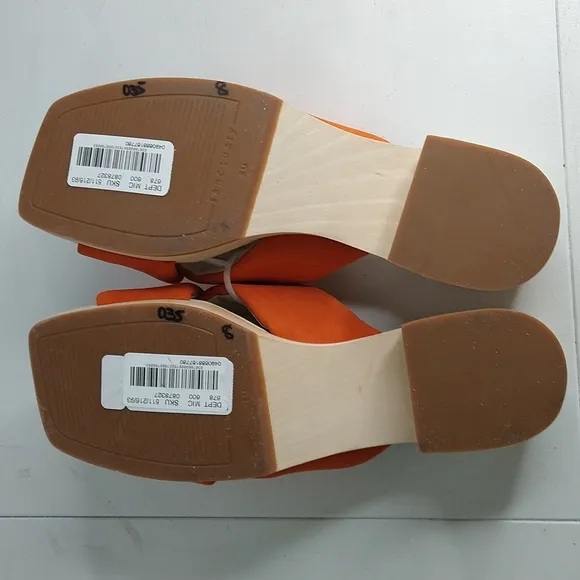 Sanctuary Block Heel Cross Strap Slides