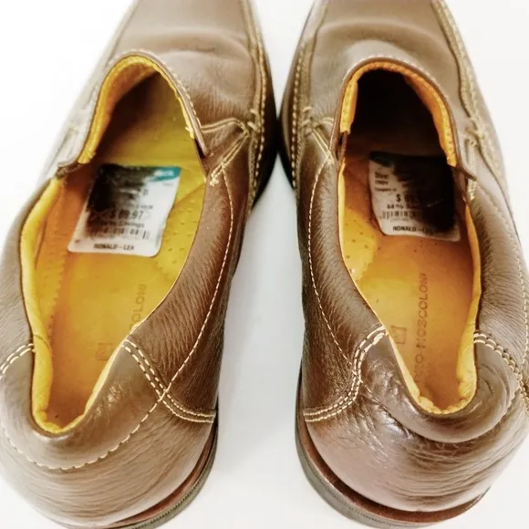 Sandro Moscoloni Brown Leather Loafers NWOT Men's Size 7D