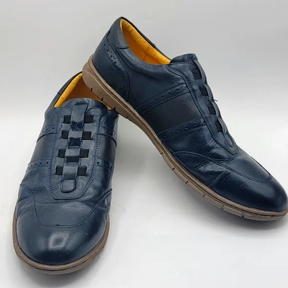 SANDRO MOSCOLONI Noah Slip-on Navy Sneakers Size 12D. #S1226