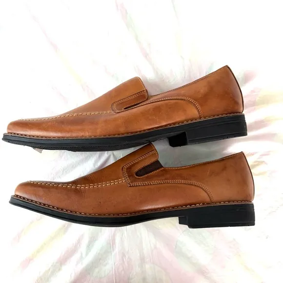 Sandro Moscoloni Tan Leather Venetian Loafer SZ 14 D NWT