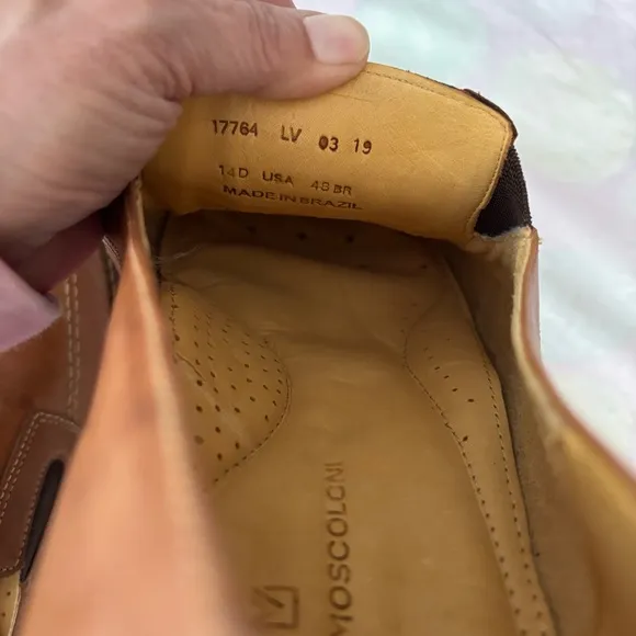 Sandro Moscoloni Tan Leather Venetian Loafer SZ 14 D NWT