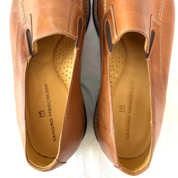 Sandro Moscoloni Tan Leather Venetian Loafer SZ 14 D NWT
