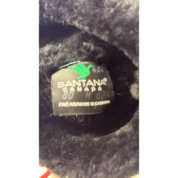 Santana Canada soft leather boots with fur trim Size 8