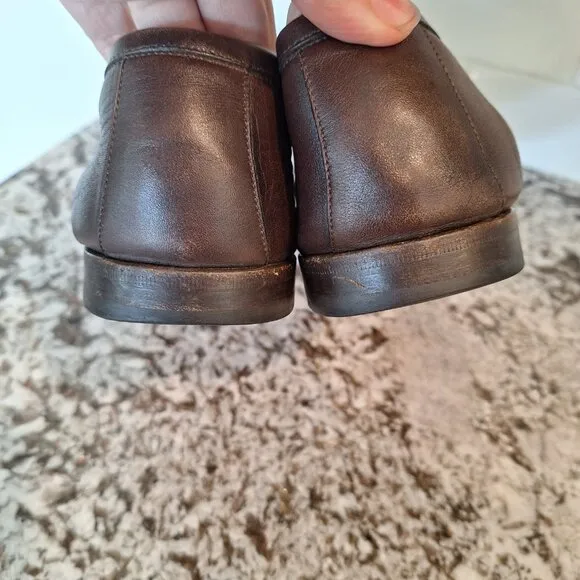Santoni Brown Leather Loafers size 11D