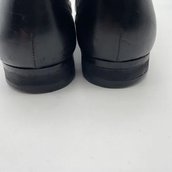 Santoni Italian Black Men's Tasseled Moc Toe Casual Loafers Sz 9D Vibram‎ Soles