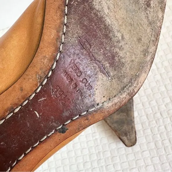 Santoni Made in Italy Leather Loafers Womens Size 9