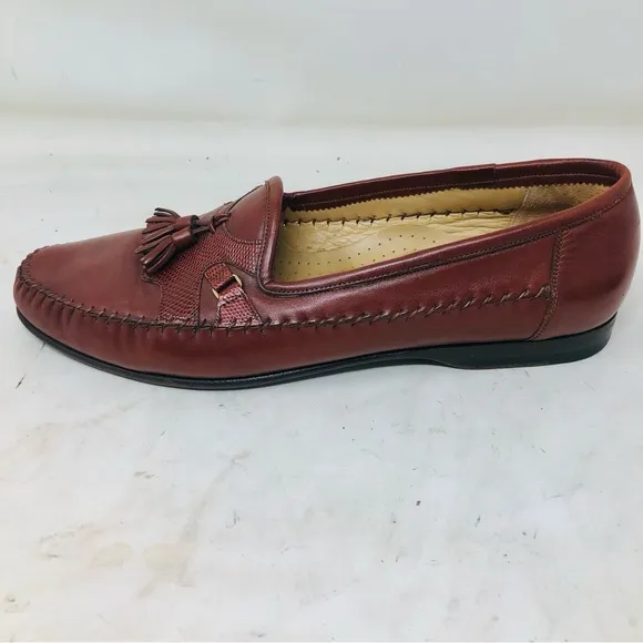 Santoni Tasseled Whipstitched Loafers Italy