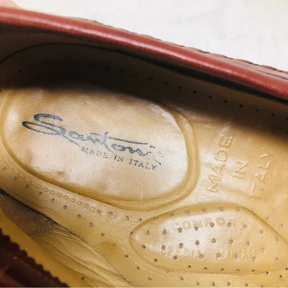Santoni Tasseled Whipstitched Loafers Italy