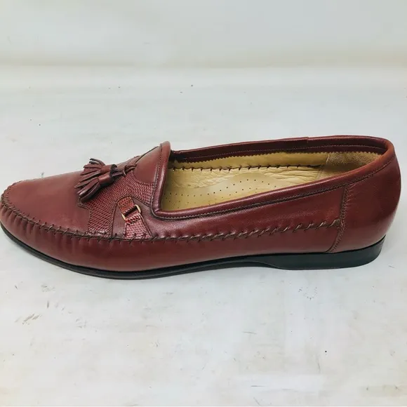 Santoni Tasseled Whipstitched Loafers Italy