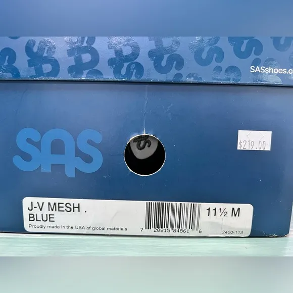 SAS Journey Mesh Blue Suede Sneakers