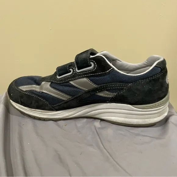 SAS JV Mesh Stabilizer Leather Sneakers, Grey   Blue, Men's 13 WW Wide No Insole