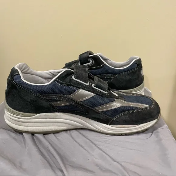 SAS JV Mesh Stabilizer Leather Sneakers, Grey   Blue, Men's 13 WW Wide No Insole