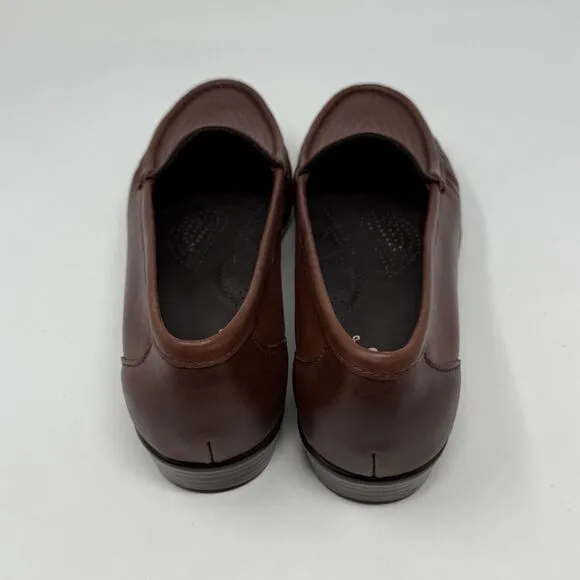 SAS Savvy Loafers Womens 7.5 N Narrow Brown Leather Casual Office Slip On Shoes