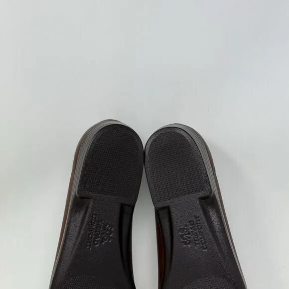 SAS Savvy Loafers Womens 7.5 N Narrow Brown Leather Casual Office Slip On Shoes