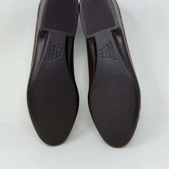 SAS Savvy Loafers Womens 7.5 N Narrow Brown Leather Casual Office Slip On Shoes