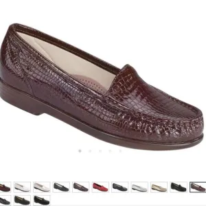 SAS Simplify Croc Embossed Comfort Loafers NARROW