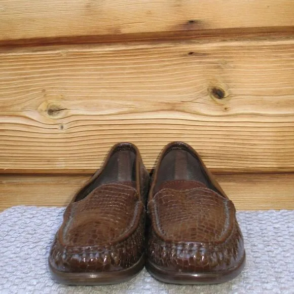 SAS Simplify Croc Embossed Comfort Loafers NARROW