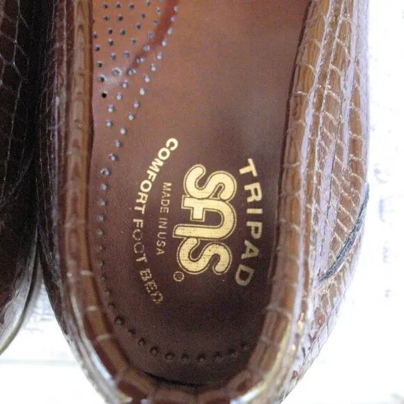 SAS Simplify Croc Embossed Comfort Loafers NARROW