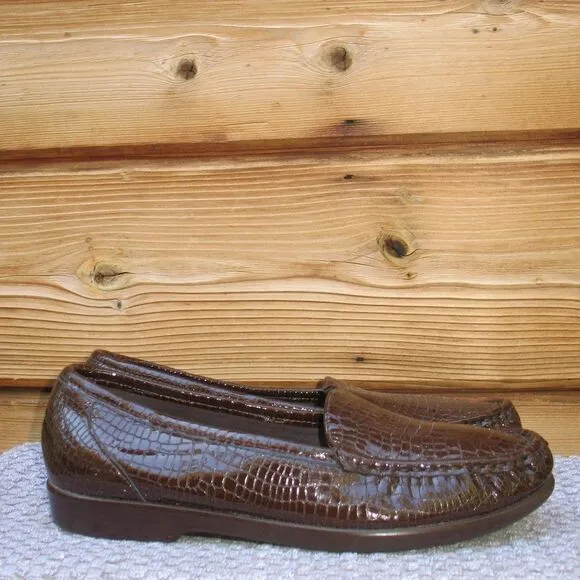SAS Simplify Croc Embossed Comfort Loafers NARROW