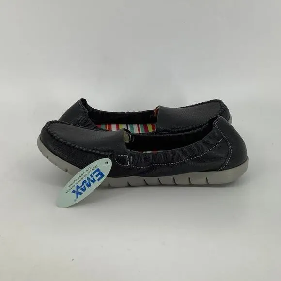 SAS Size 7 W Black Sunny Loafer Flats Shoes Leather Slip On Moccasin Wide M26-5