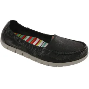 SAS Size 7 W Black Sunny Loafer Flats Shoes Leather Slip On Moccasin Wide M26-5