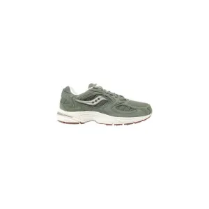 Saucony Rubber Sole Plain Leather Sneakers Men Green