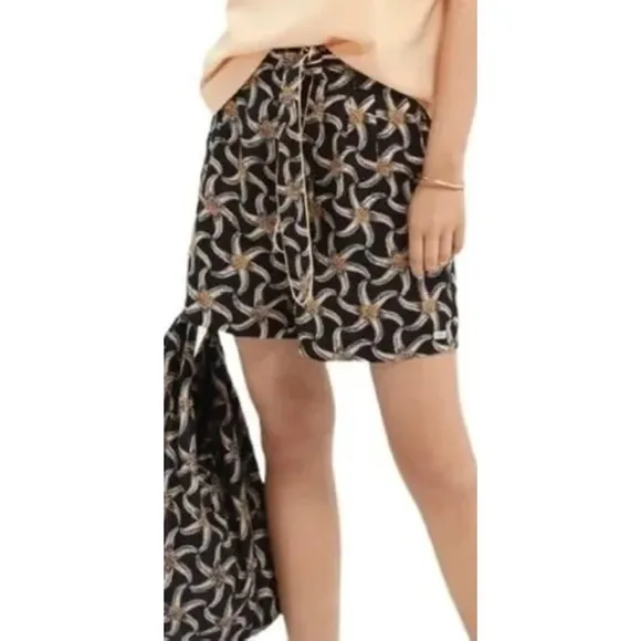 SCOTCH &amp; SODA Maison Scotch Black Starfish Sun Ray Printed Belted Shorts Large