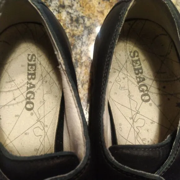 Sebago Valencia Black Men’s Lace Up Leather Oxford Loafers 822075 Sz 9.5 M