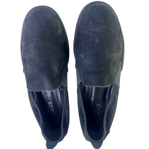 Sesto Meucci Admon Black Suede Comfort Loafer Elastic Stretch Made In Italy S 7