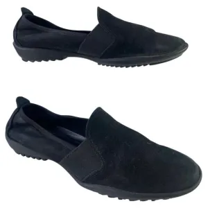 Sesto Meucci Admon Black Suede Comfort Loafer Elastic Stretch Made In Italy S 7
