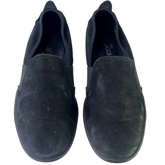 Sesto Meucci Admon Black Suede Comfort Loafer Elastic Stretch Made In Italy S 7