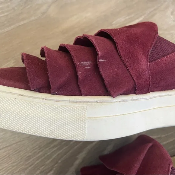 Seychelles Quake Maroon Platform Slip On Sneakers 7.5