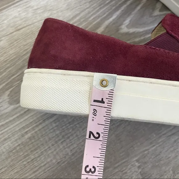 Seychelles Quake Maroon Platform Slip On Sneakers 7.5
