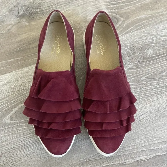 Seychelles Quake Maroon Platform Slip On Sneakers 7.5