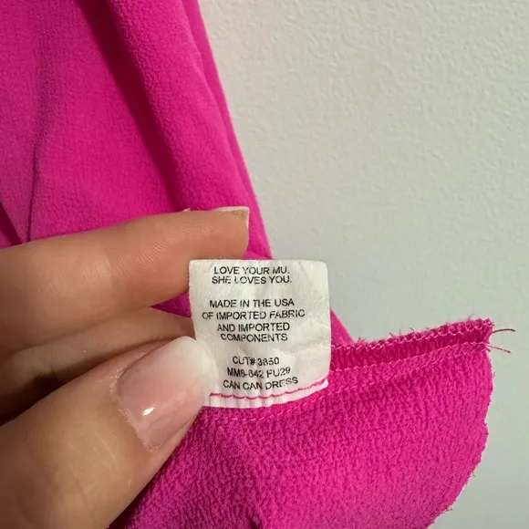 Show Me You Mumu women’s hot pink mini dress off the shoulder size large ruffle