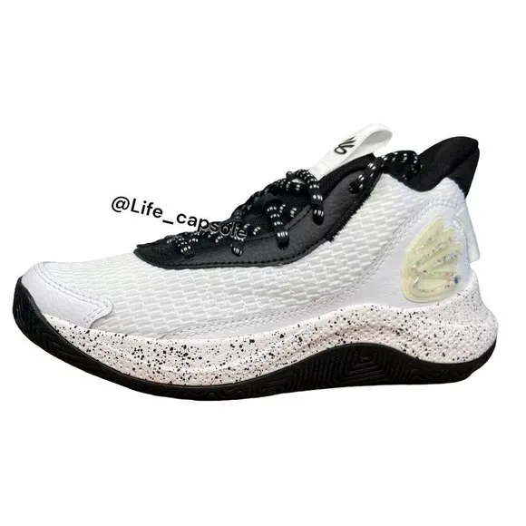 Size 7Y Under Armour Curry 3Z7 GS / 8.5 Wns White Black 3026623-100 New Youth