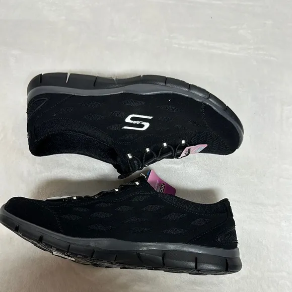 Skechers Black Sneakers Breathable Mesh Comfort