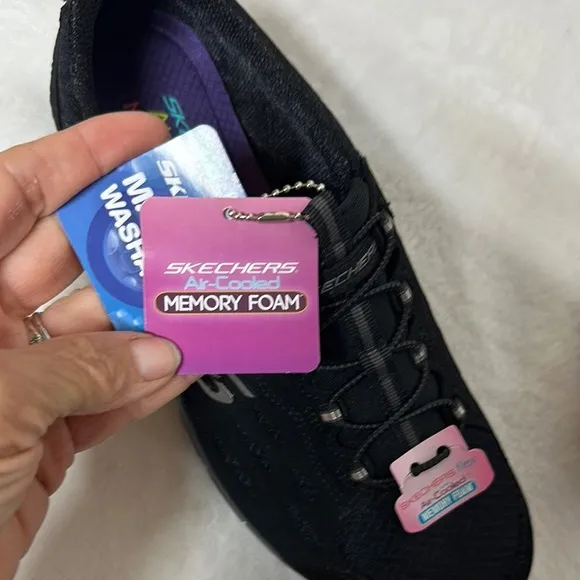 Skechers Black Sneakers Breathable Mesh Comfort