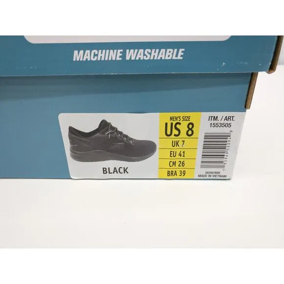 Skechers Black Ultra Flex 2.0 Mesh No Tie Sneakers 8 Men's
