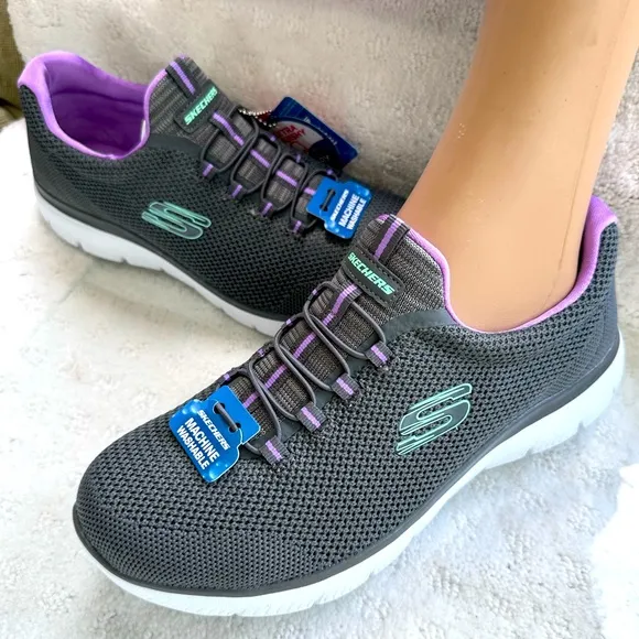SKECHERS COOL CLASSIC “SUMMITS” SLIP-ON SNEAKERS