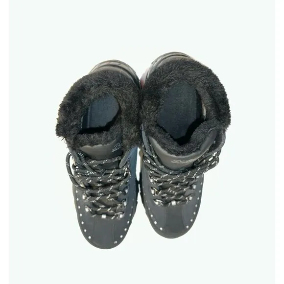 Skechers D'lites Gleeful (Style: 48813) Ankle BOOTS Black Fur Lined Size 9.5 US