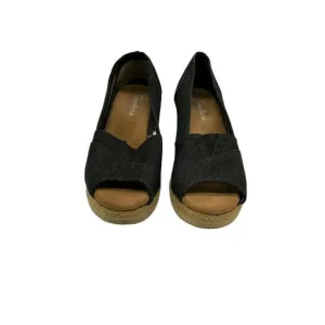 Skechers Memory Foam Shoes Women's Size 9 Wedges Open Toe Slip On Espadrilles