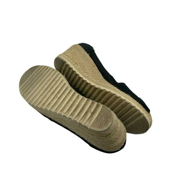 Skechers Memory Foam Shoes Women's Size 9 Wedges Open Toe Slip On Espadrilles