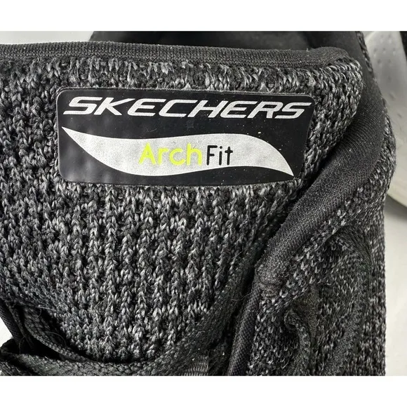 Skechers Men's Arch Fit Paradyme Blk/Wht Lace Up Sneakers   Size 15