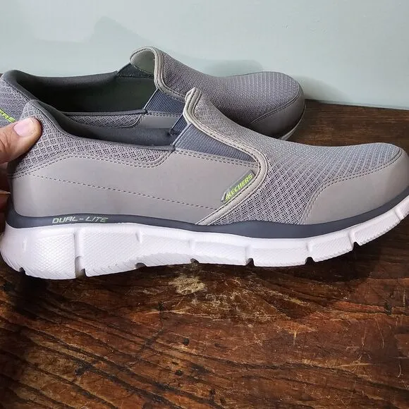 Skechers Men's Equalizer 5.0 Slip-On Walking Gray Sneaker, 51361 Size 11.5