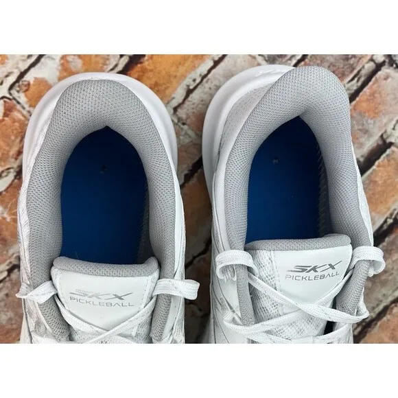 Skechers Viper Court Rally Shoes Mens 8.5 Pickleball Tennis White No Insoles
