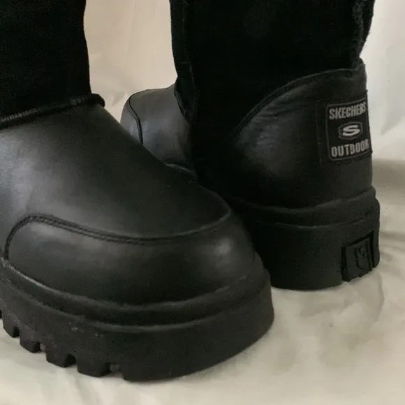 SKECHERS VTG 90’s Y2K Suede Leather Fur Lined Chunky Platform Boots